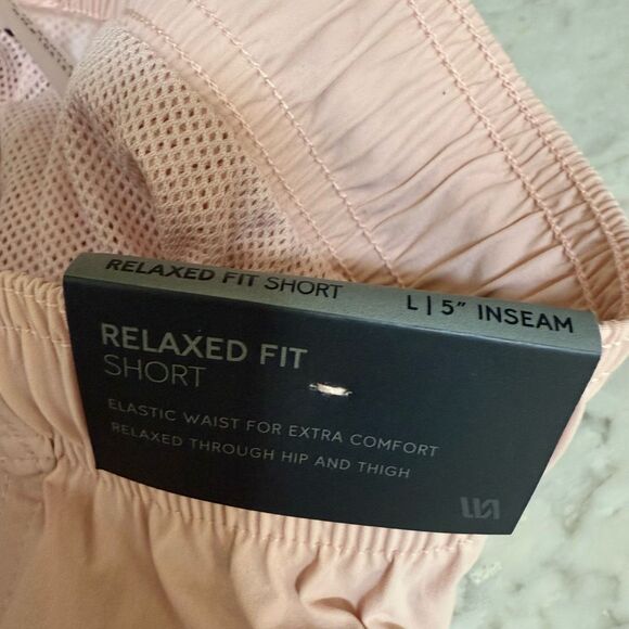 VRST Men's 5 Inch Everyday Woven Nylon Shorts-light pink relaxed fit sz L NWT - Picture 6 of 9